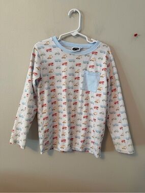 PBJ Light Blue Vehicle Print Long Sleeve Tee